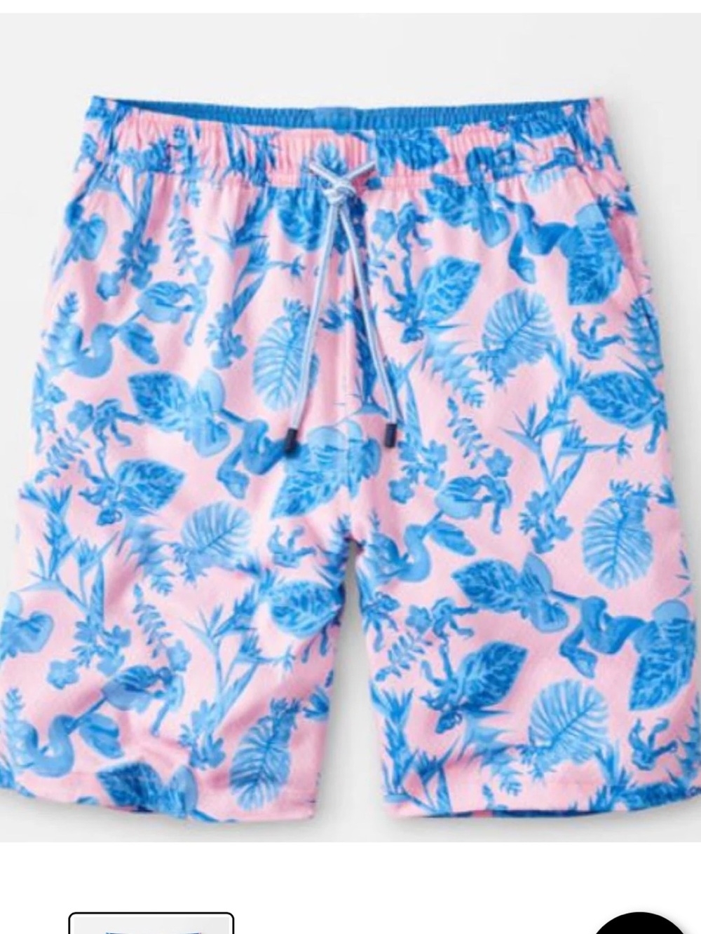 Peter Millar Men’s Seaside Snake Garden Swim Trunk Size XL Pink Blue Lined